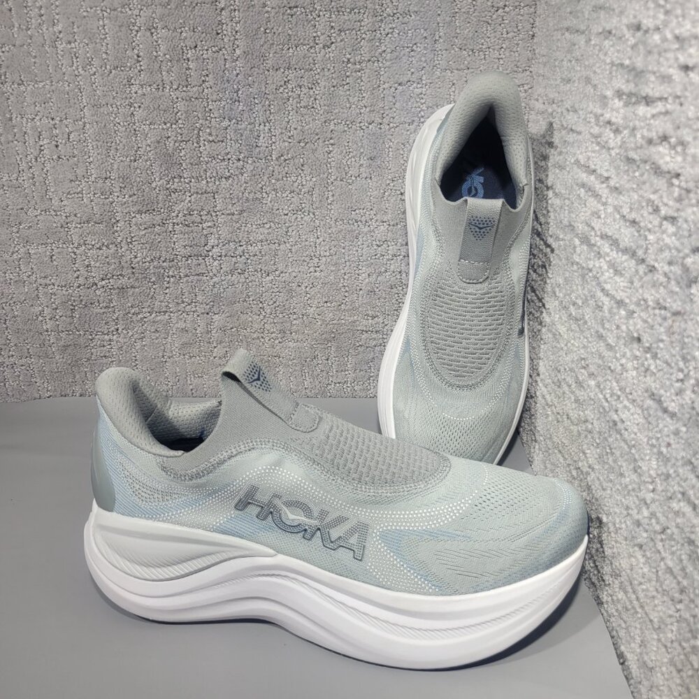 Hoka One One Skyward Laceless Men's Size US 8D Gray Athletic Running Sneakers. - Picture 3 of 12